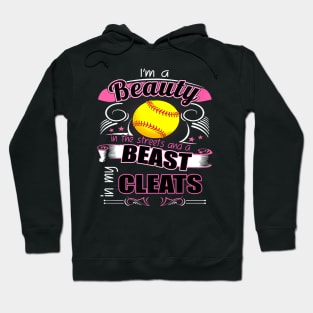 Beauty in the street Beast Softball Player Hoodie